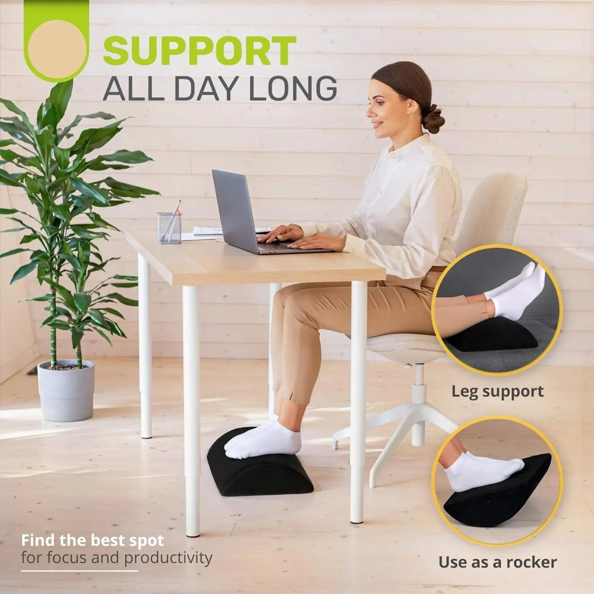 Slumblr® Adjustable Under-Desk Comfort Rest Cushion Slumblr