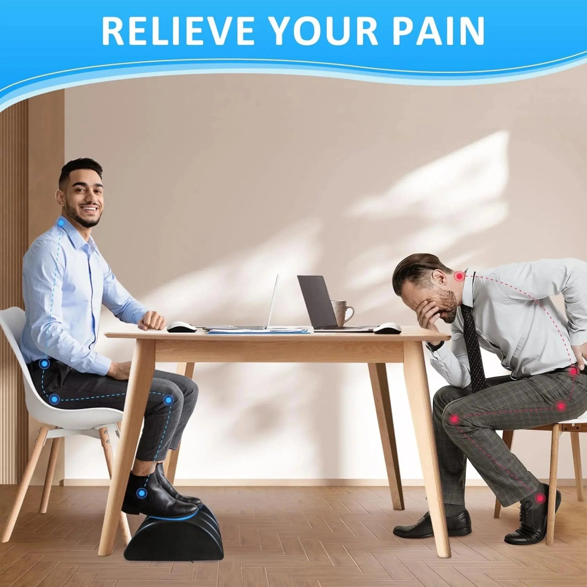 Slumblr® Adjustable Ergonomic Under-Desk Footrest Slumblr