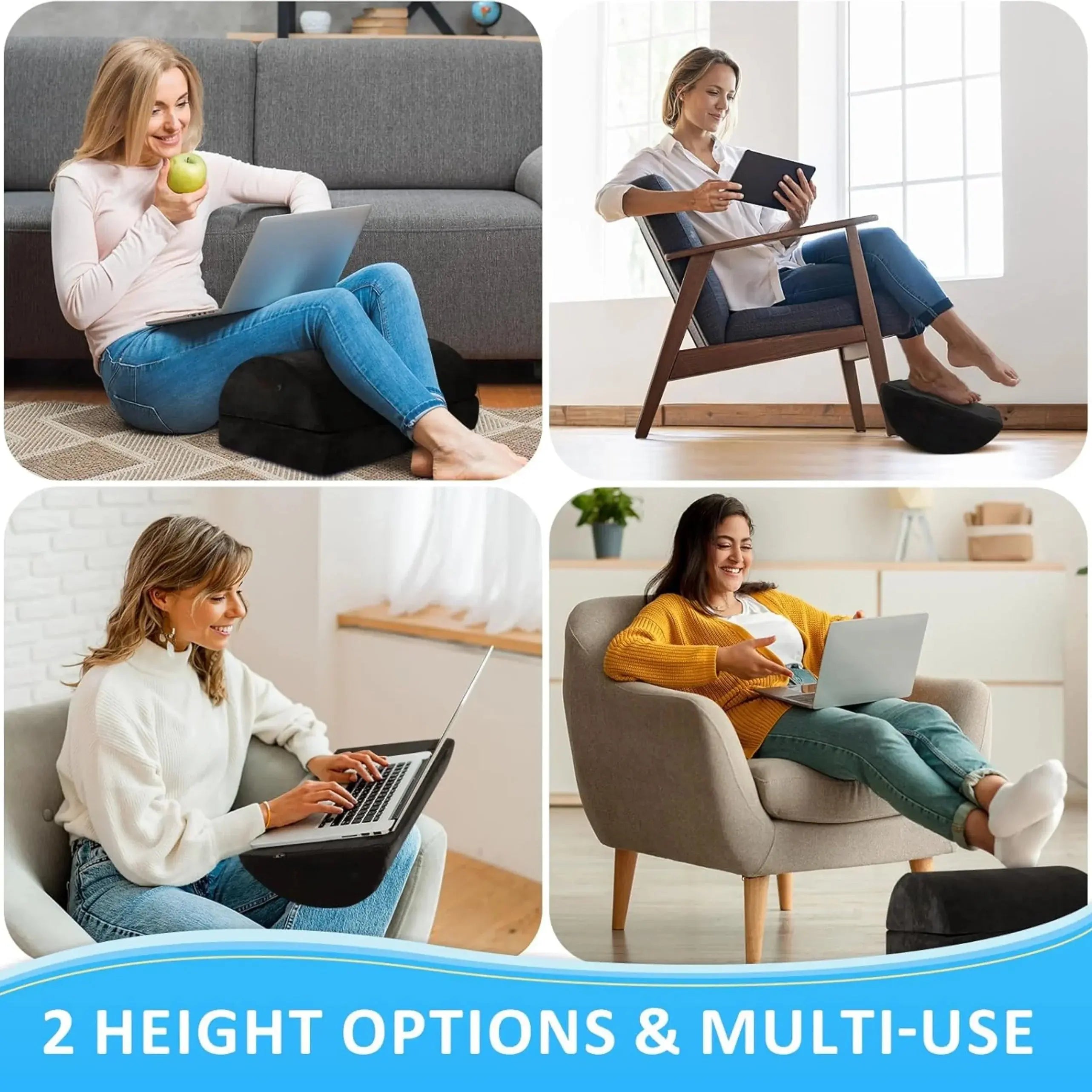 Slumblr® Adjustable Ergonomic Under-Desk Footrest Slumblr