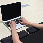 2 Pack L-Shaped Keyboard Mouse Pad Memory Foam Elbow Pillow Ergonomic Desk Edge Cushion Keyboard Wrist Rest Pad for Gaming Office