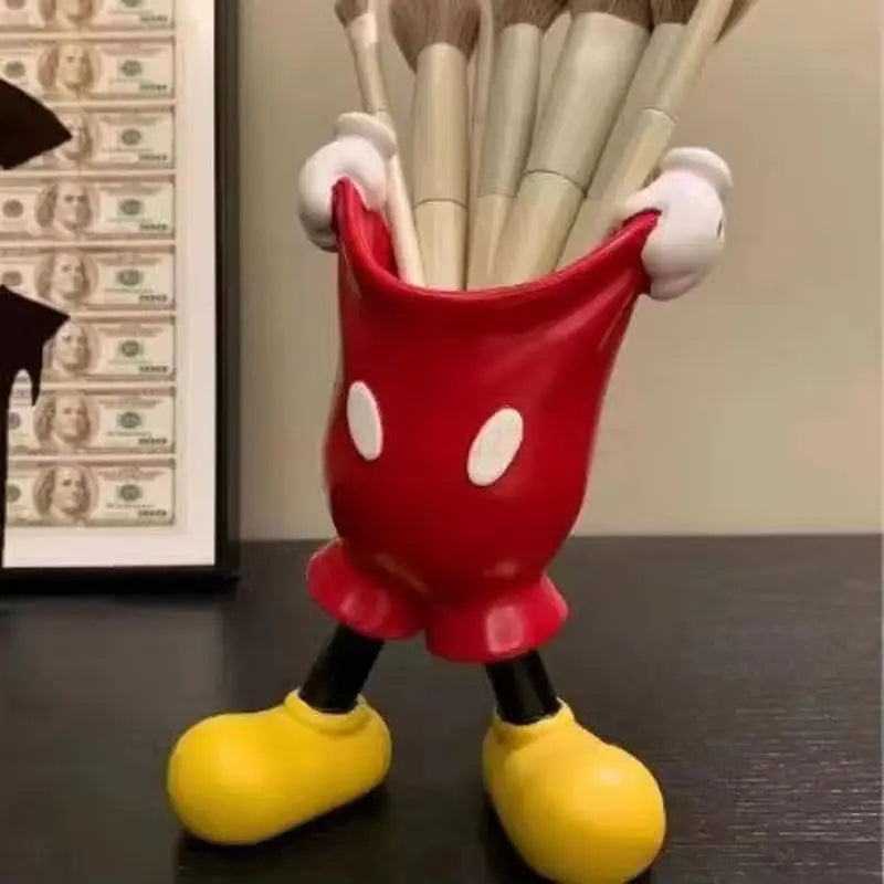 *Kawaii Mickey Glove Pen Holder Anime Cute Cartoon Pencil Stationery Desktop Decoration Student Pen Holder Christmas Gift
