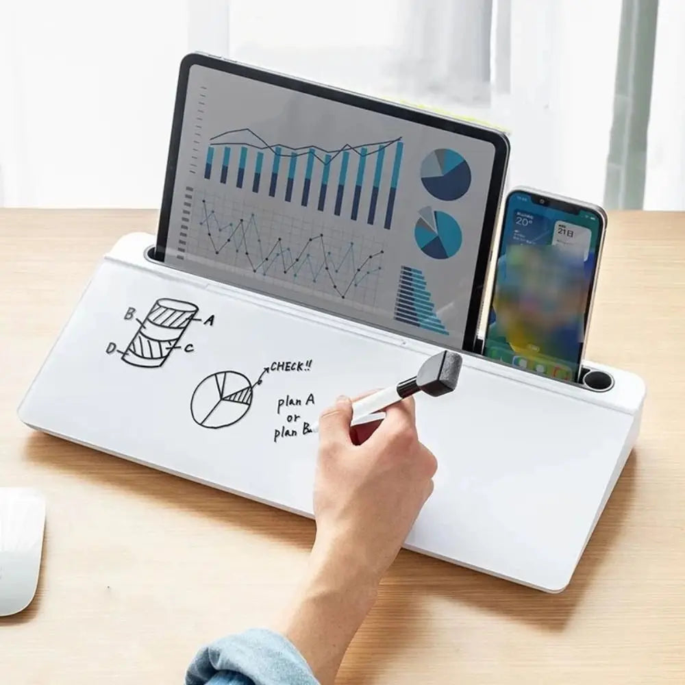 Hot Glass Desk Whiteboard Plastic Tempered Storage Whiteboard Household With Storage Message Board Home Office