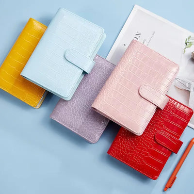 Office Object™ Crocodile Pattern Leather 6-Ring Binder Notebook