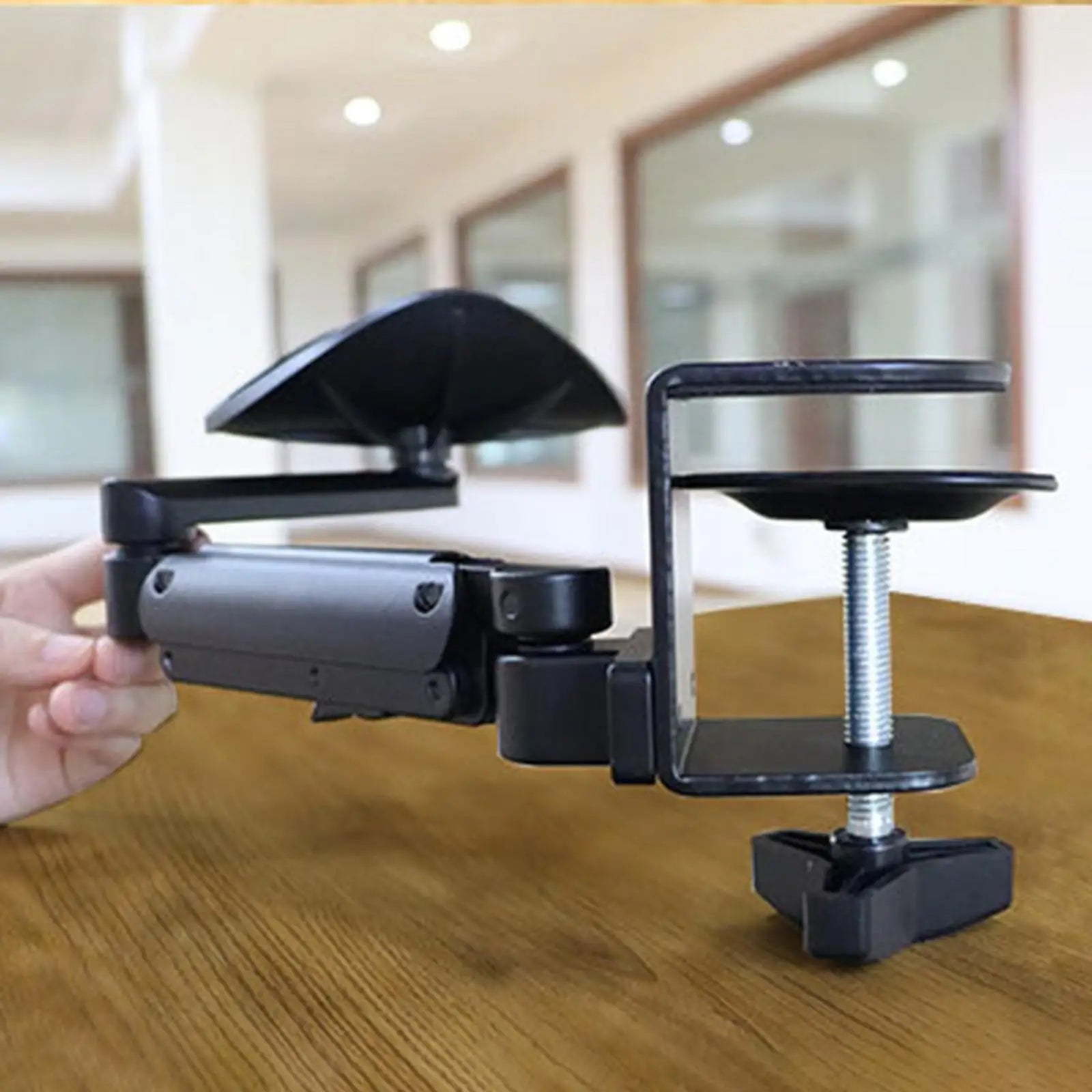 Arm Rest Support for Desk Extender Armrest Durable for Desktop Office Laptop Support Computer Elbow Rest Rotating Durable Black