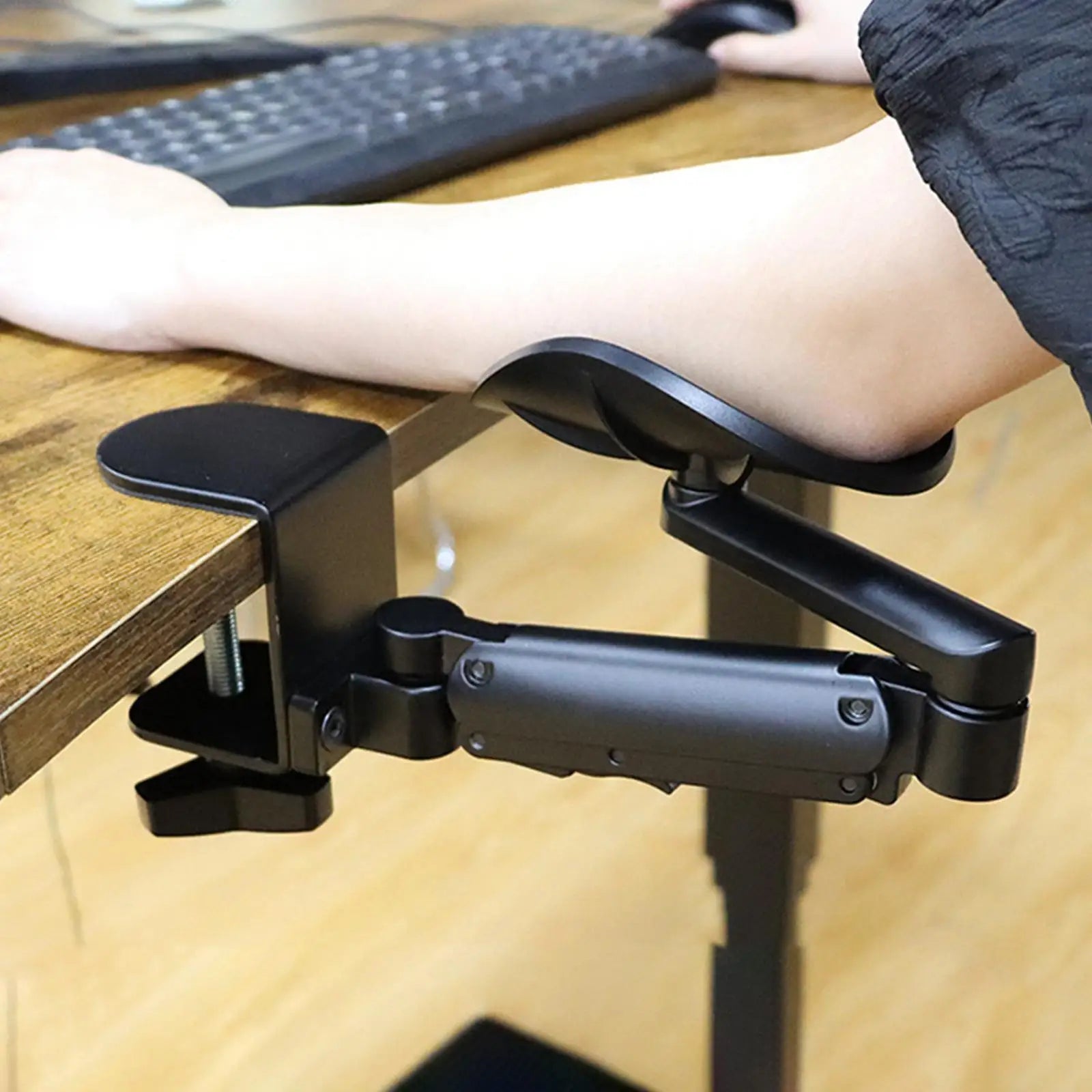 Arm Rest Support for Desk Extender Armrest Durable for Desktop Office Laptop Support Computer Elbow Rest Rotating Durable Black
