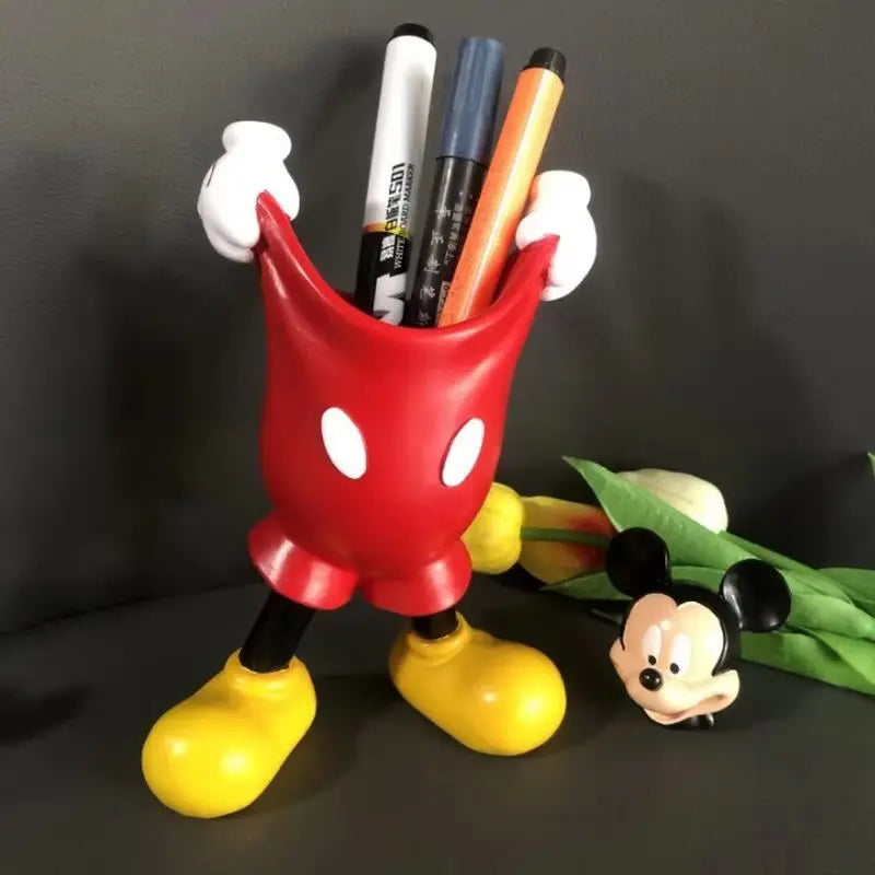 *Kawaii Mickey Glove Pen Holder Anime Cute Cartoon Pencil Stationery Desktop Decoration Student Pen Holder Christmas Gift