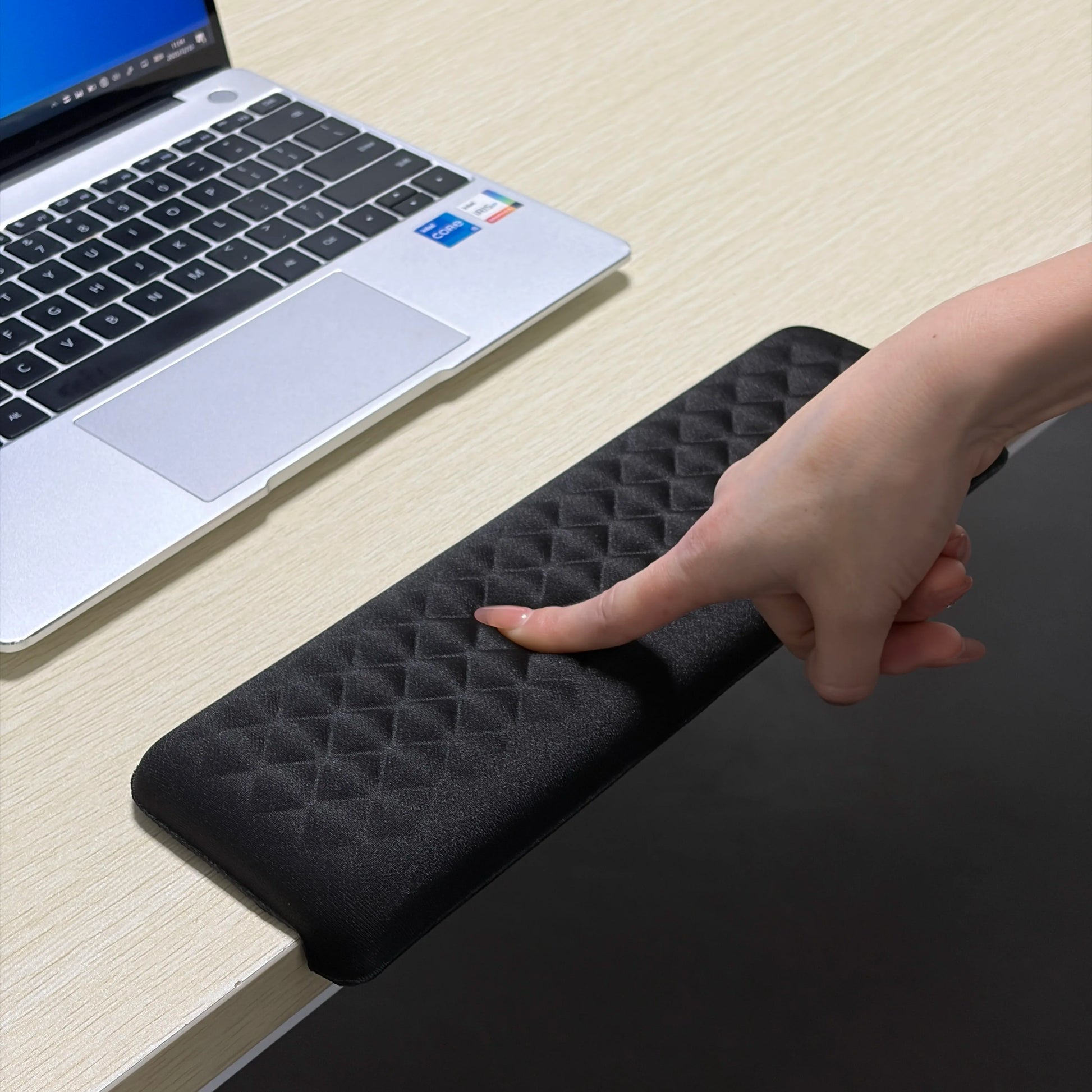 2 Pack L-Shaped Keyboard Mouse Pad Memory Foam Elbow Pillow Ergonomic Desk Edge Cushion Keyboard Wrist Rest Pad for Gaming Office