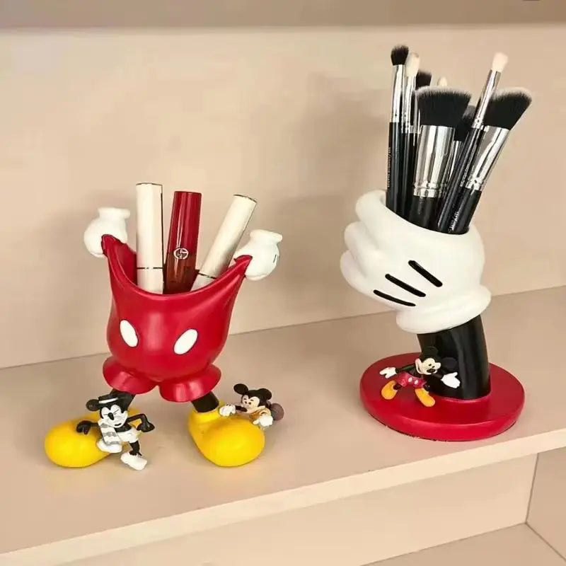 *Kawaii Mickey Glove Pen Holder Anime Cute Cartoon Pencil Stationery Desktop Decoration Student Pen Holder Christmas Gift