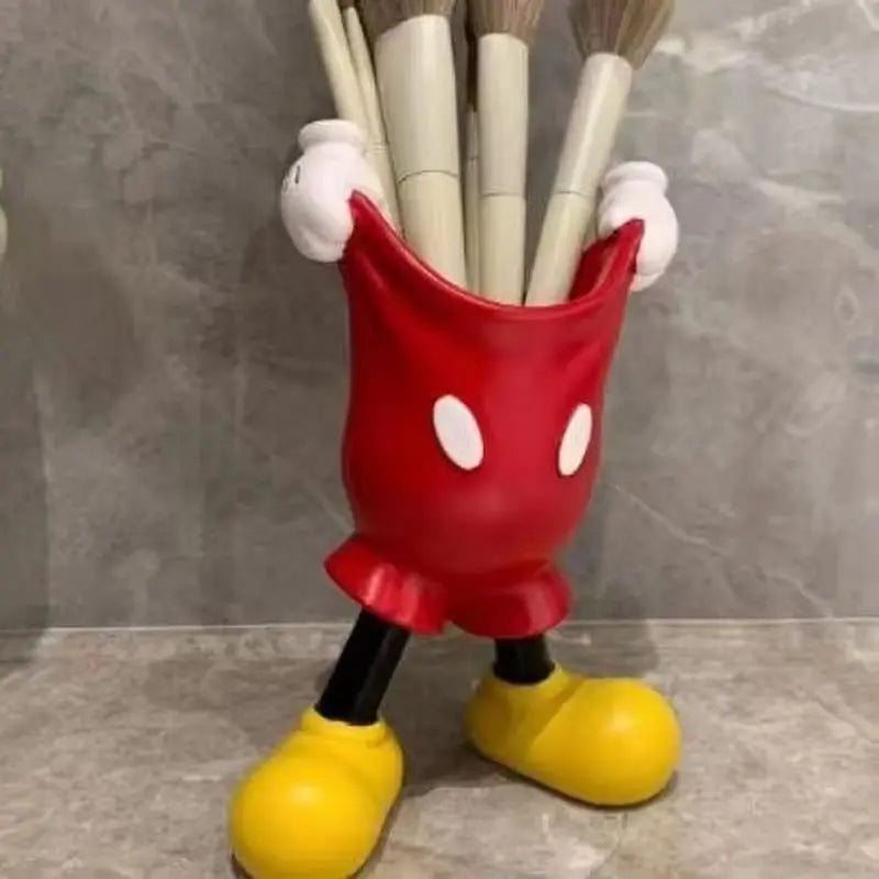*Kawaii Mickey Glove Pen Holder Anime Cute Cartoon Pencil Stationery Desktop Decoration Student Pen Holder Christmas Gift