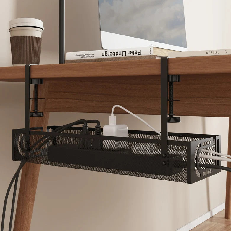 Office Desk Cable Management under Desk Wire Storage Ra Soet Organizer Cable Organizer Iron Material Wire Storage Box
