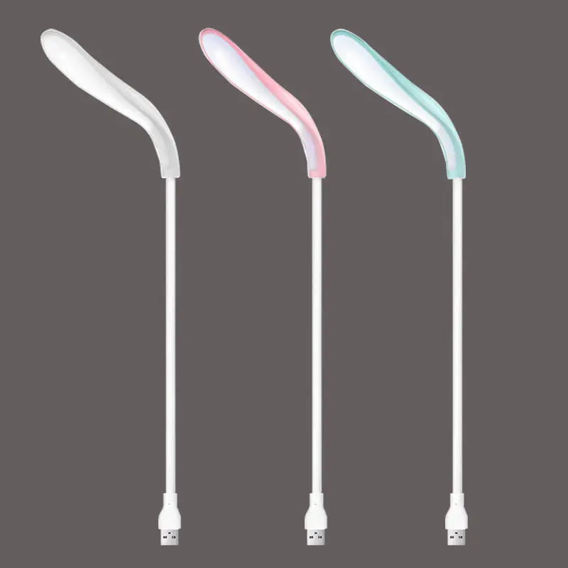 Mini Portable Laptops USB LED Light BendableTable Desk Lamp for Reading Work Power Bank Camping PC Laptops Book Night Lighting