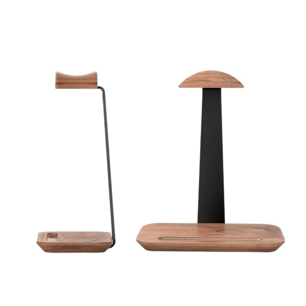 High Quality Desktop Headphone Stand with Storage Base - Universal Headphone Display Holder and Support Rack for Home and Office