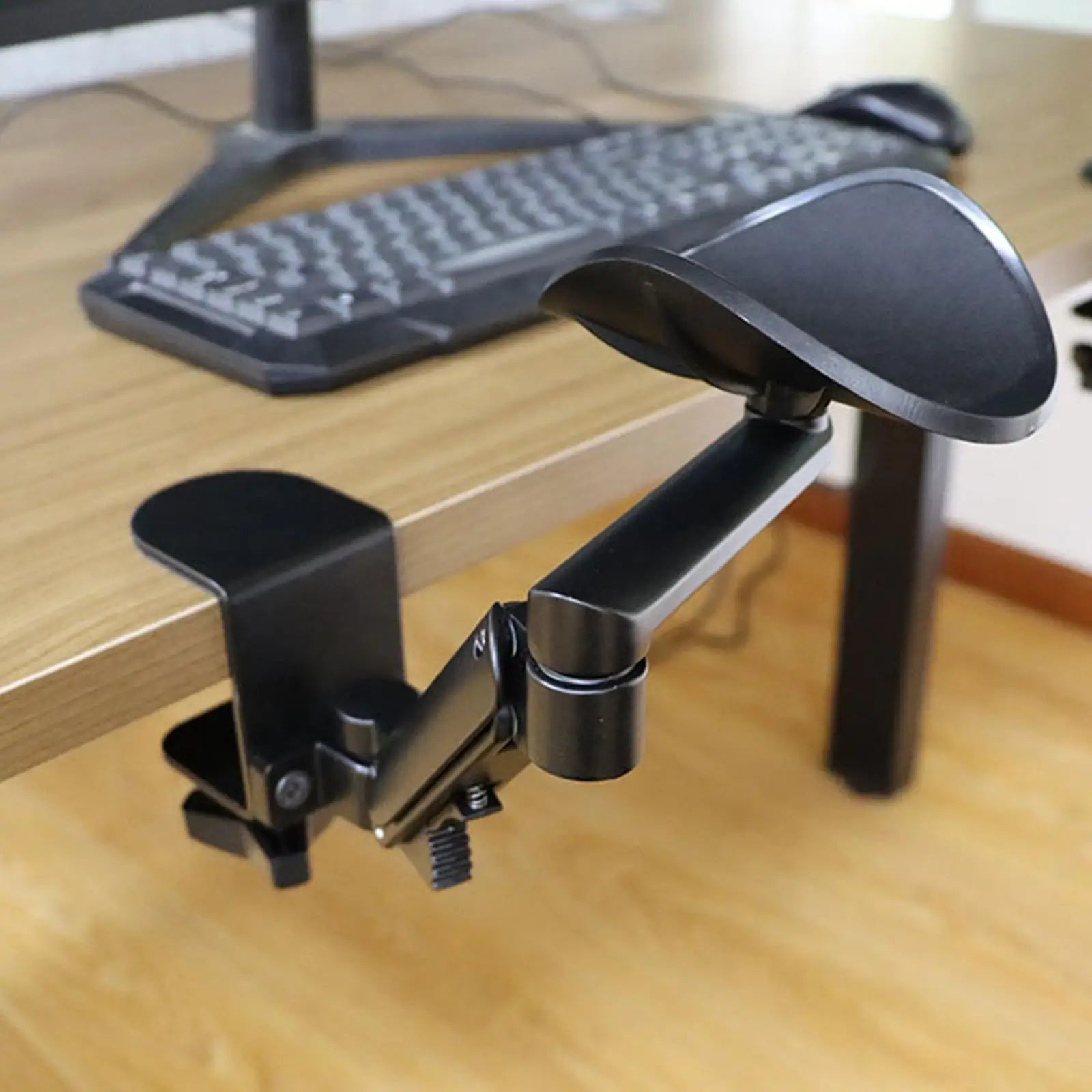 Arm Rest Support for Desk Extender Armrest Durable for Desktop Office Laptop Support Computer Elbow Rest Rotating Durable Black