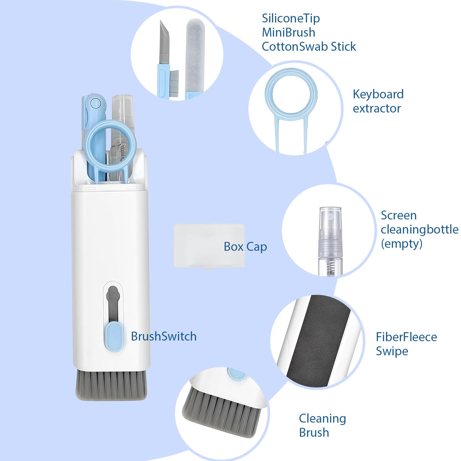 Office Object™ 7-in-1 Keyboard and Electronics Cleaning Kit