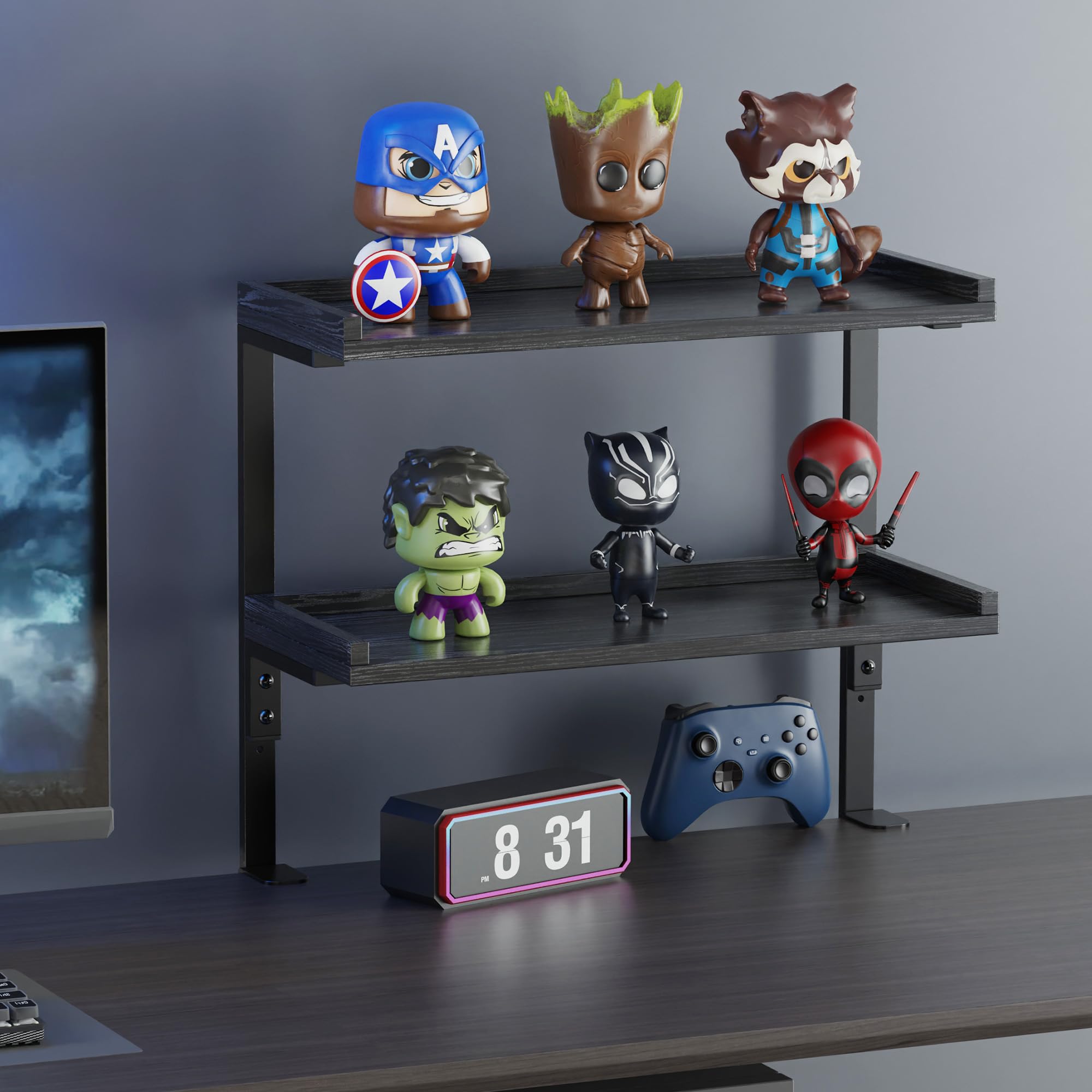 Clamp On Desk Shelf 2-Tier