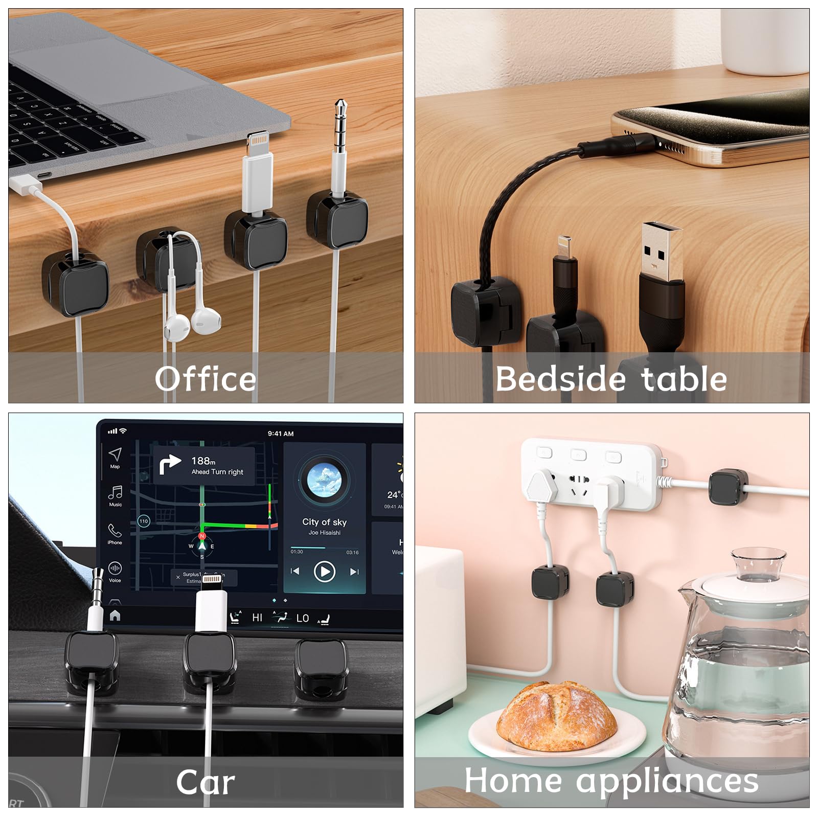 Magnetic Cable Clips (3Pcs)