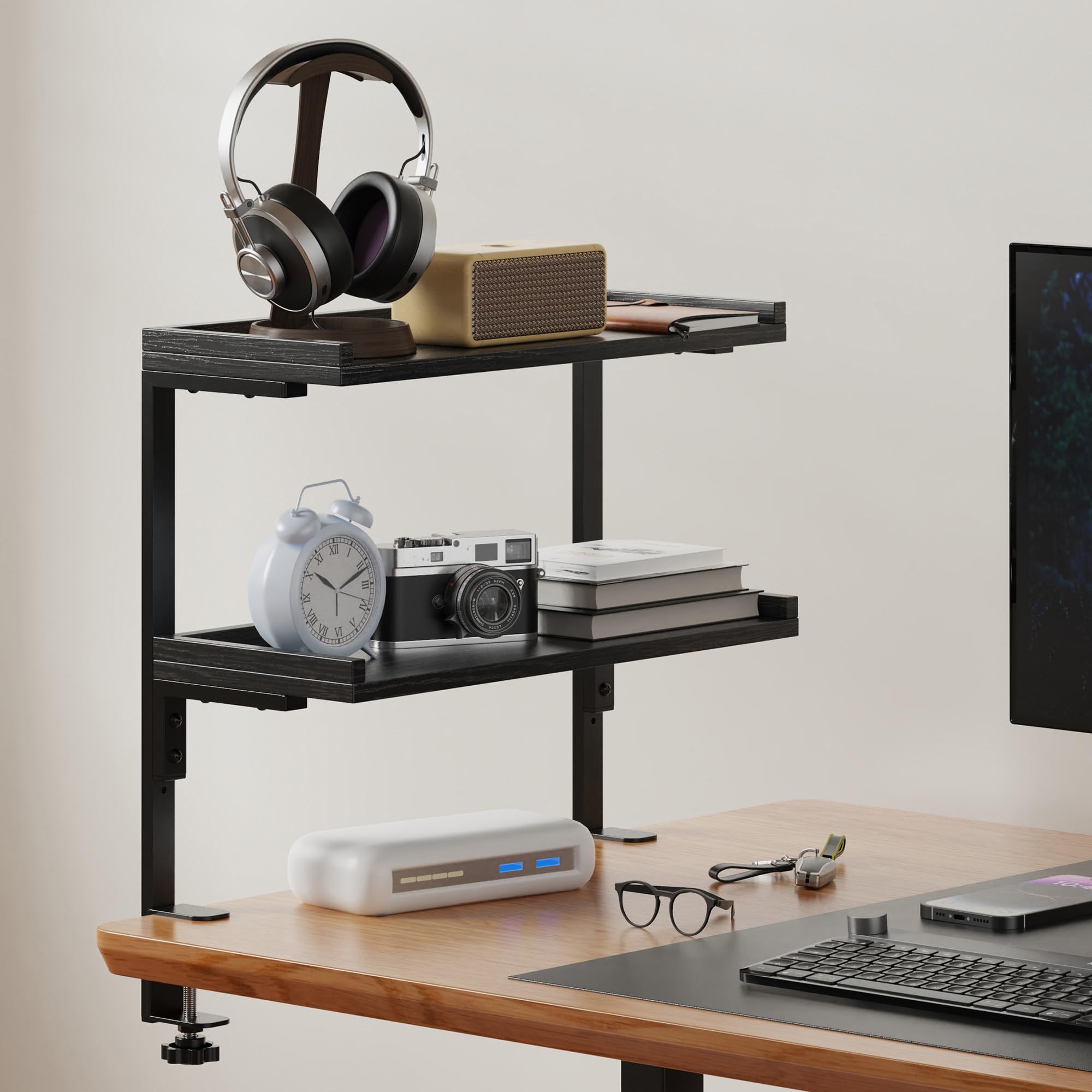 Clamp On Desk Shelf 2-Tier