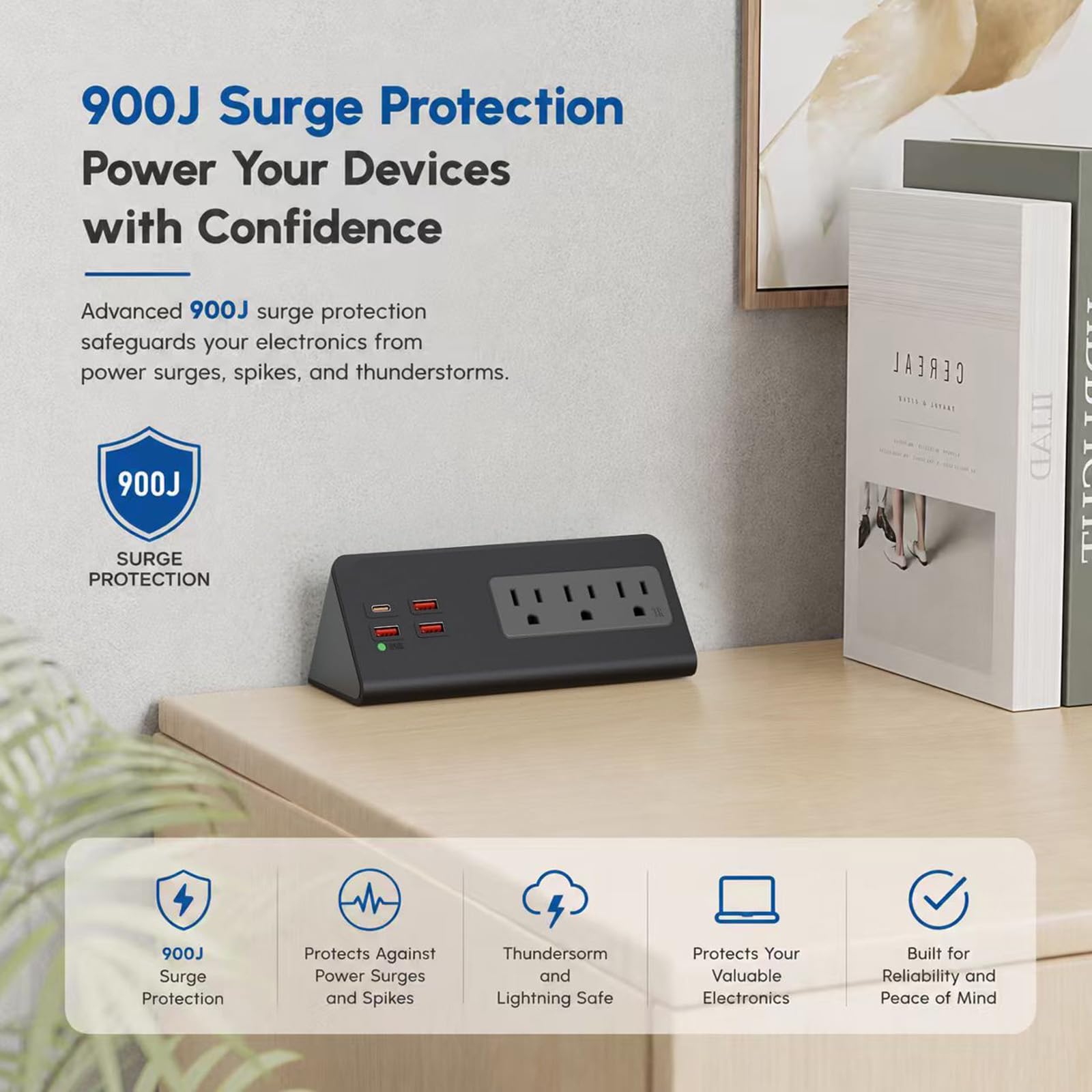Office Object™ Desk Clamp Power Strip