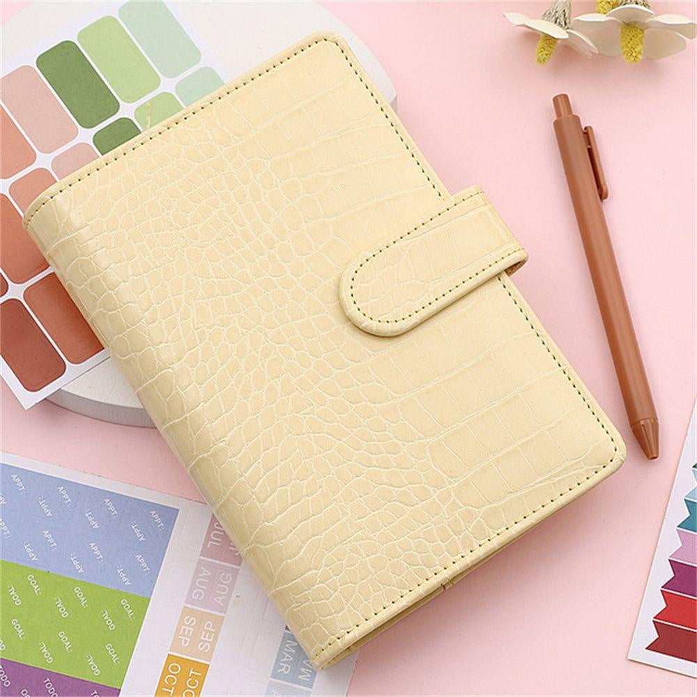 Office Object™ Crocodile Pattern Leather 6-Ring Binder Notebook