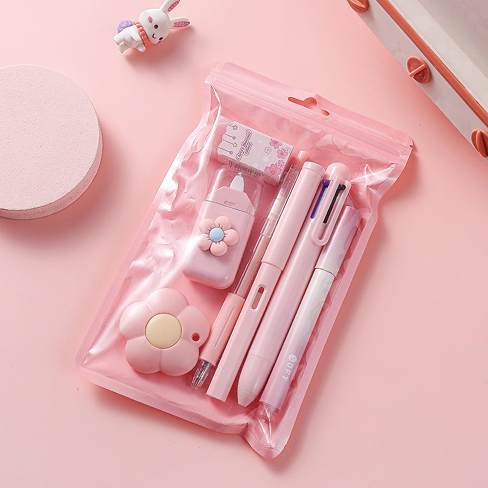 Office Object™ Kawaii Cat Paw 7-Piece Stationery Set
