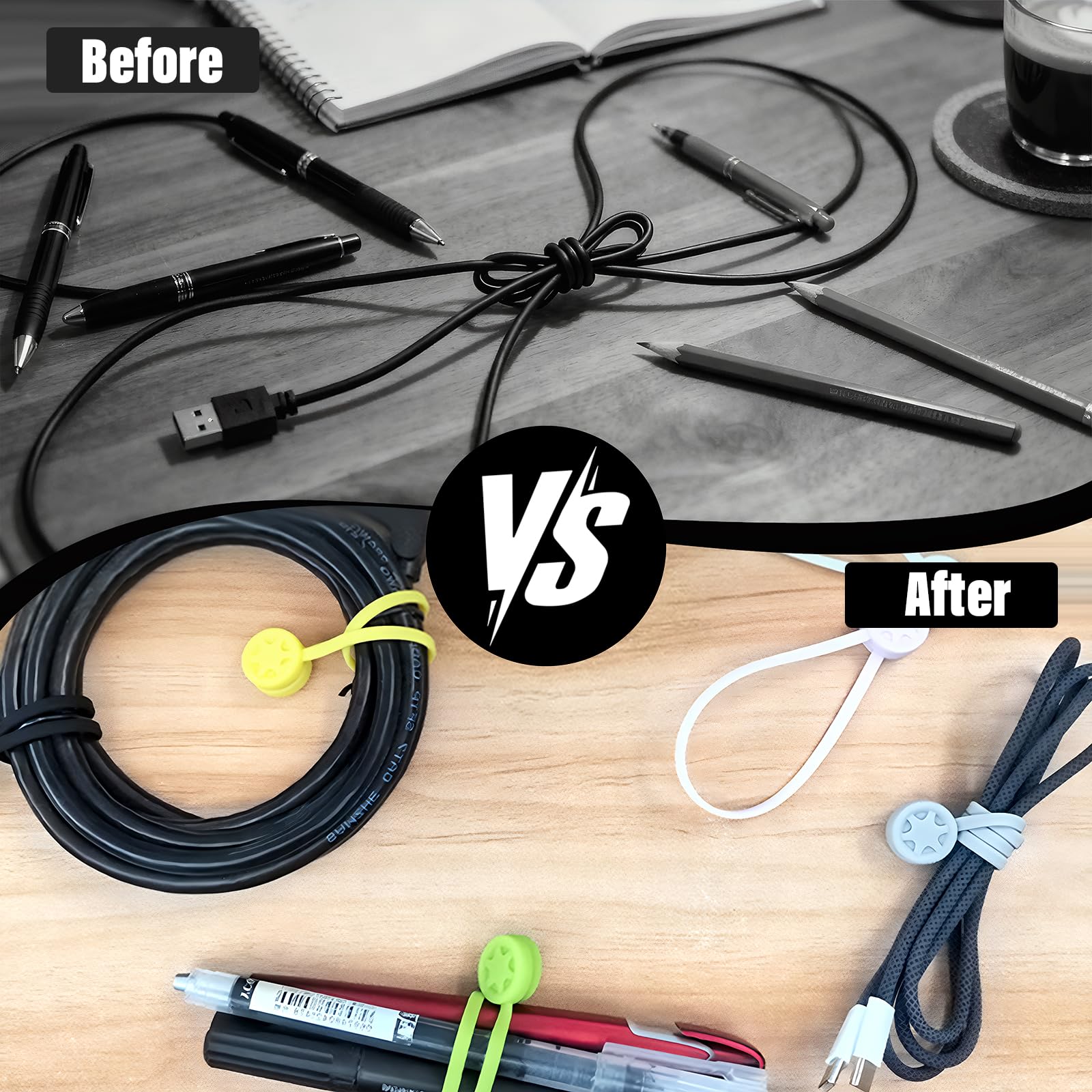 Magnetic Cable Ties (3Pcs)