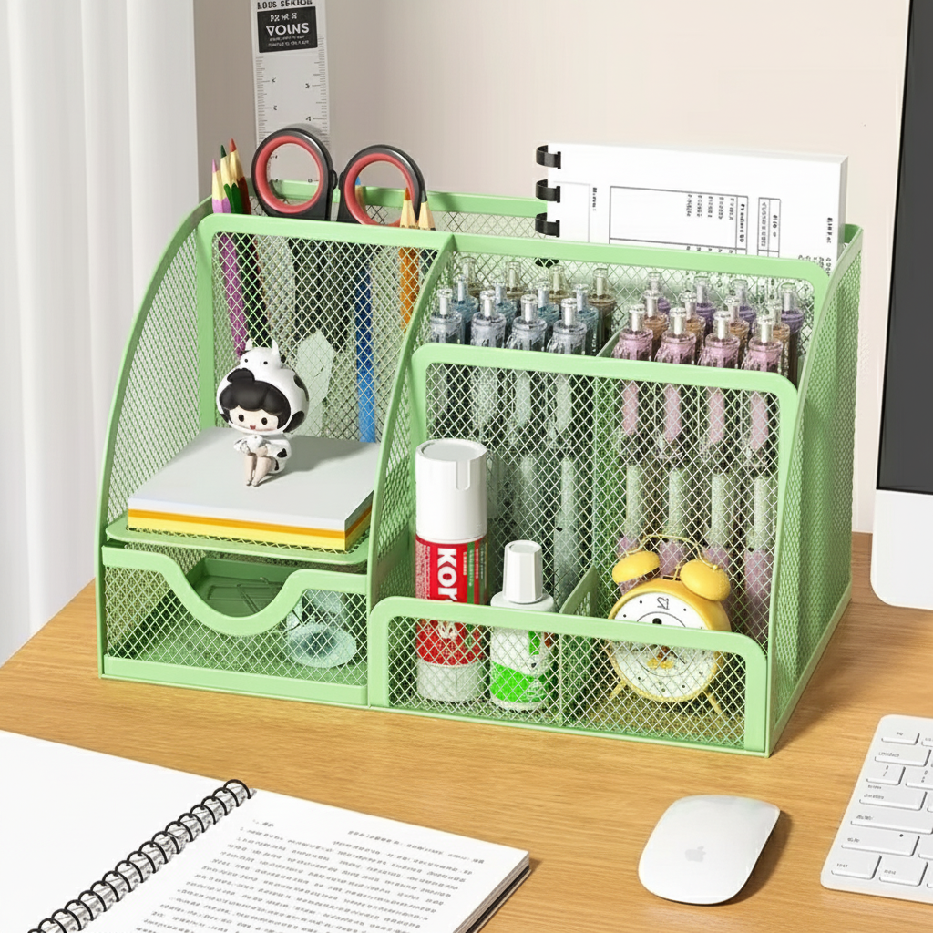 7 Grid Clear Acrylic Desk Organizer