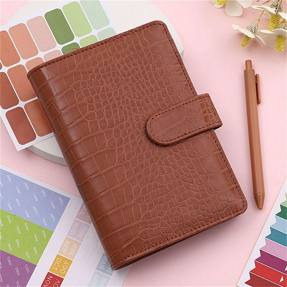 Office Object™ Crocodile Pattern Leather 6-Ring Binder Notebook