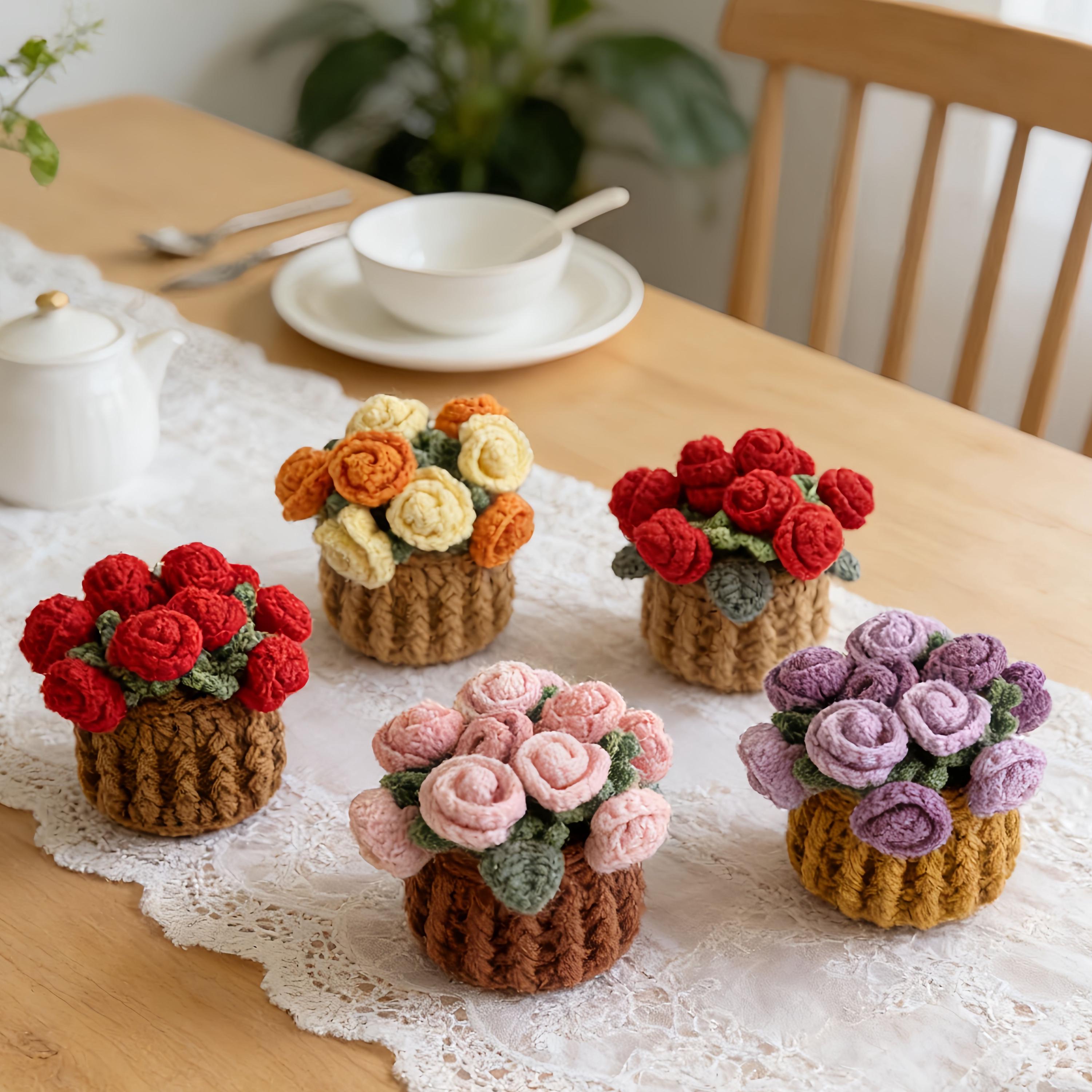 Crochet Rose Coasters