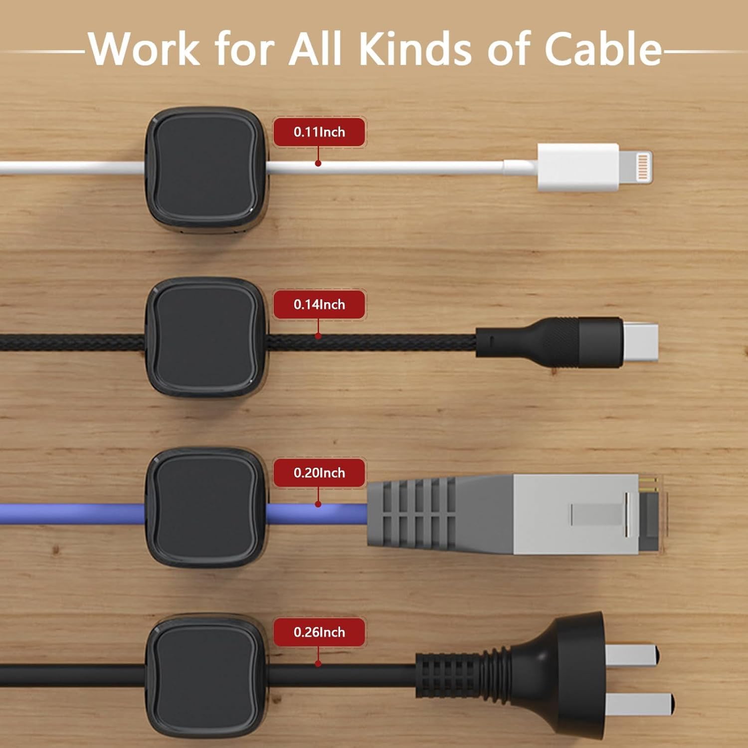 Magnetic Cable Clips (3Pcs)