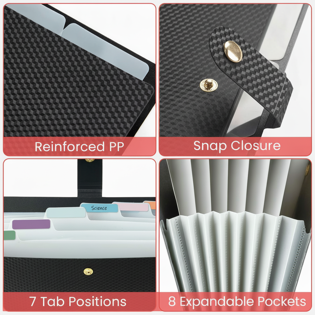 Office Object™ Expanding File Folder 5 Pocket Organizer