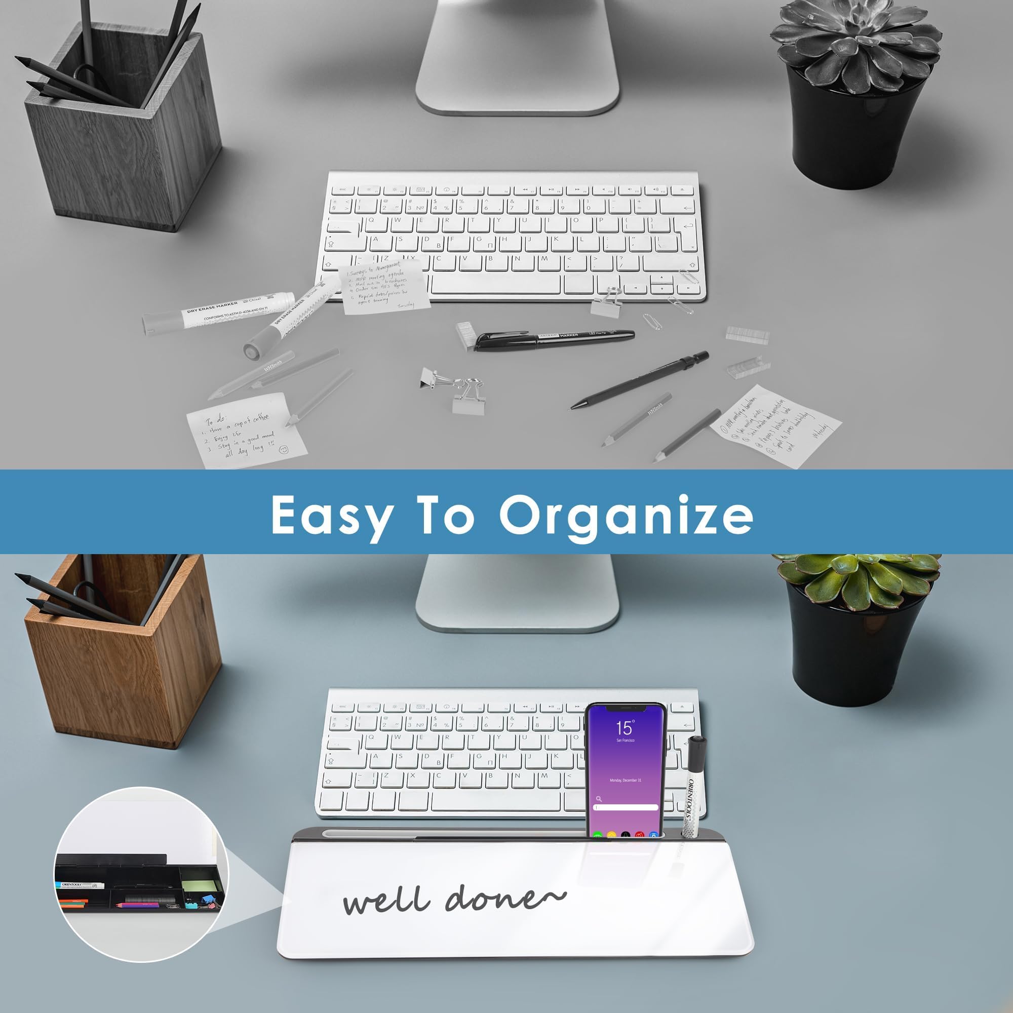Glass Memo Desk Pad