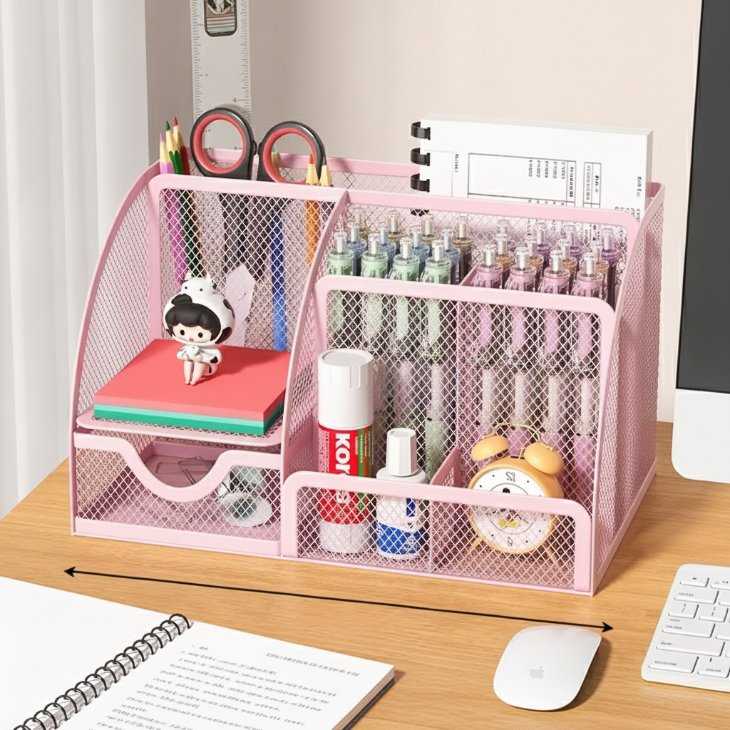 7 Grid Clear Acrylic Desk Organizer