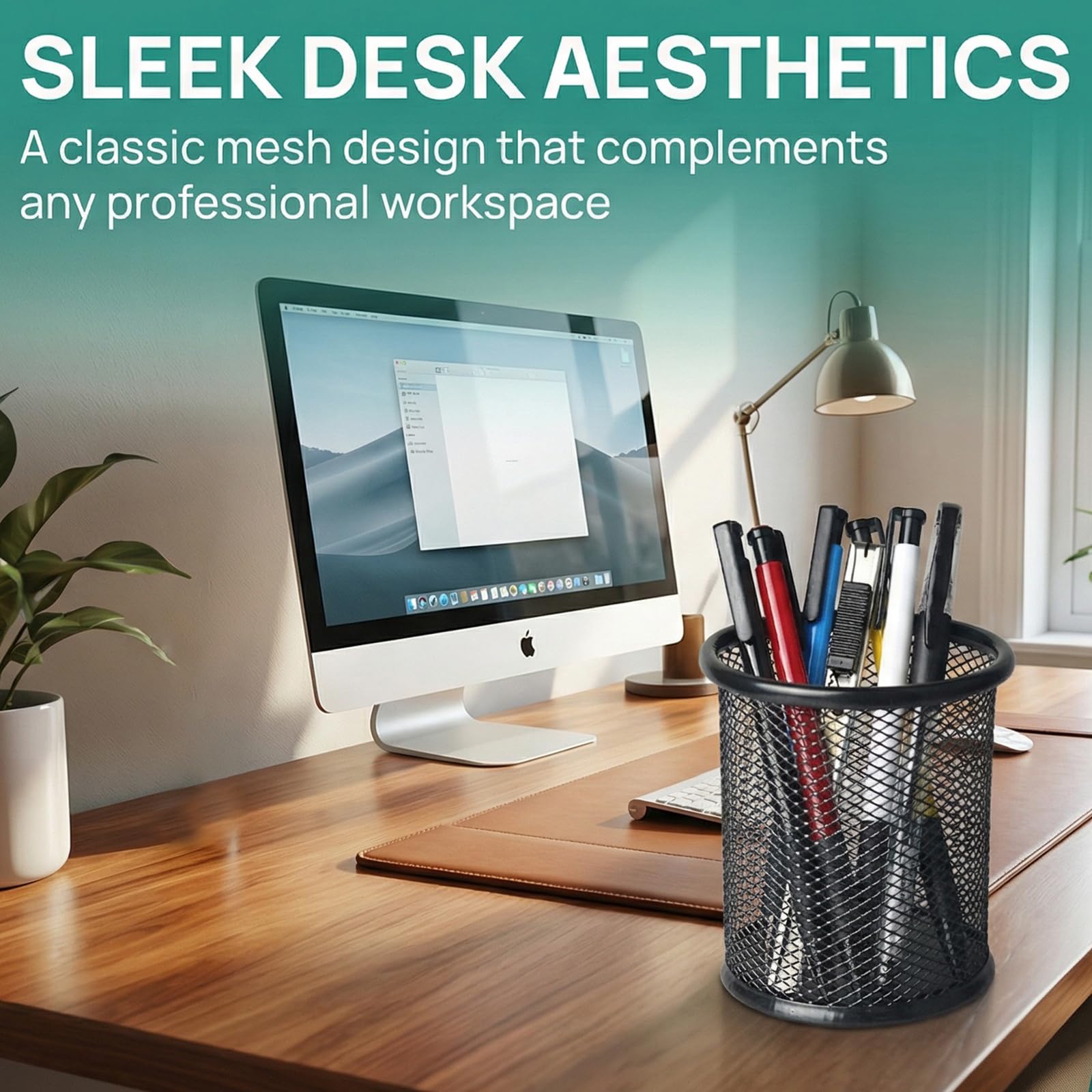 Black Pen Holder Cup for Desk