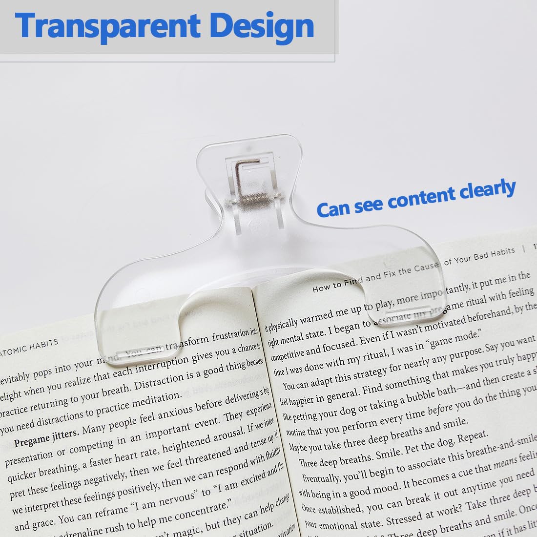Office Object™ Transparent Book Clip Page Holder (2 Pcs)
